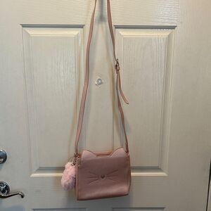 Adorable Blush Cat Crossbody Bag